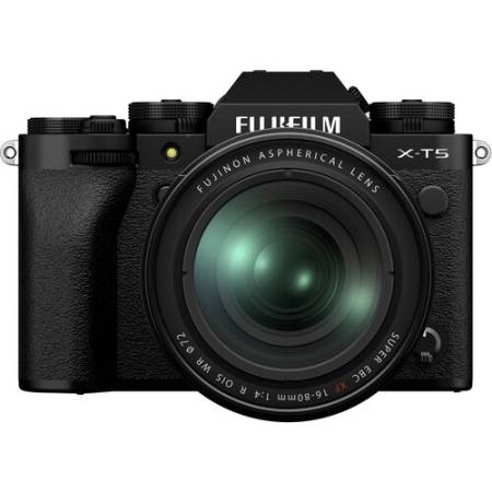 FUJIFILM X-T5 + XF16-80 - zestaw, aparat bezlusterkowy 40.2Mpx, APS-C + obiektyw 16-80mm, F4 (czarny)